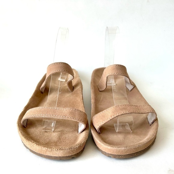 EMU Australia Lorikeet Tan Suede Two Strap Slide Sandal Almond Size 11 - Picture 6 of 11